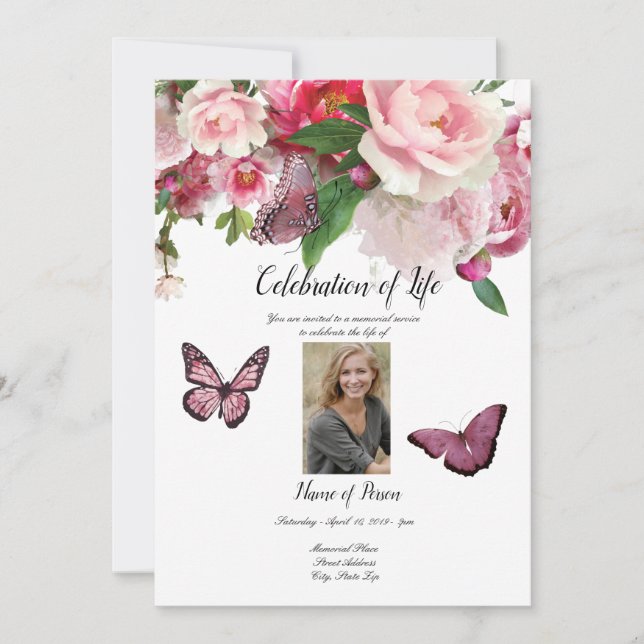 Orquídeas Roxas Convite para aves (Frente)