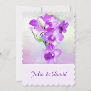 Orquídeas roxas que Wedding o convite
