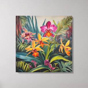 Orquídeas Tropicais - Impressão de Arte Canvas