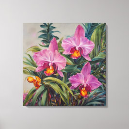 Orquídeas Tropicais - Impressão de Arte Canvas
