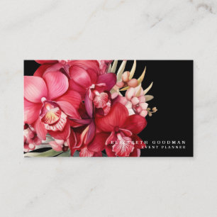 Orquídeas Vermelhas Clássicas Cartões de visitas P