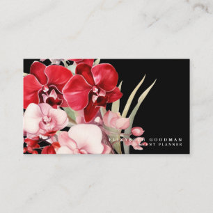 Orquídeas Vermelhas Clássicas Cartões de visitas P