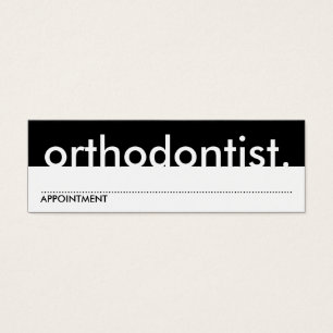 orthodontist. (cartão da nomeação)
