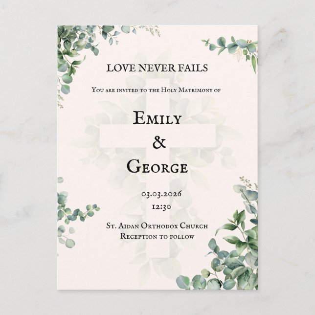 Ortodoxo/ Católico Convite à Semelhança Cristã (Frente)