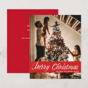 Ortografia de Natal Feliz e Cartão Vermelho
