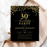 Ortografia Preta E Dourada Do Orçamento 3aniversár<br><div class="desc">Faça a palco de uma celebração elegante com um Convite de Aniversário para Script Negro e Dourado! Apresentando um roteiro de ouro luxuoso sobre um fundo preto elegante, esse design expele sofisticação e charme de eterno. Perfeito para aniversários de marco ou qualquer evento de na moda, combina facilmente elegância clássica...</div>