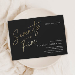 Ortografia Preta e Dourada do Orçamento 75º Convit