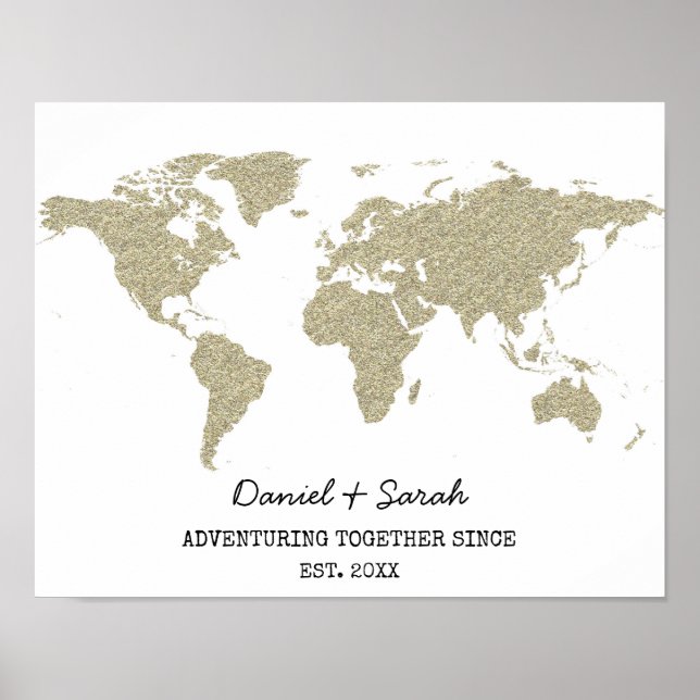 orvalho-blusas mapa mundial de abstrato art poster (Frente)