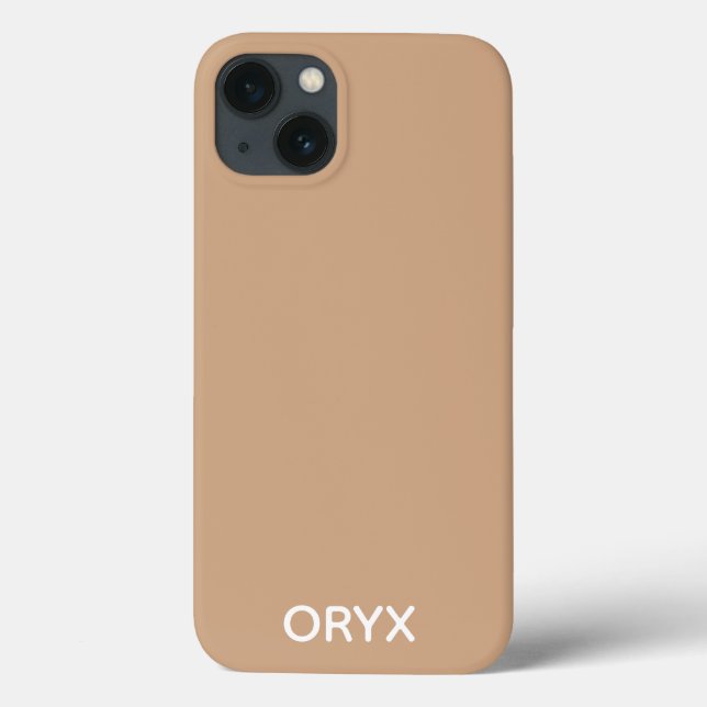Oryx castanho - nome cor bege - capas de iphone (Verso)