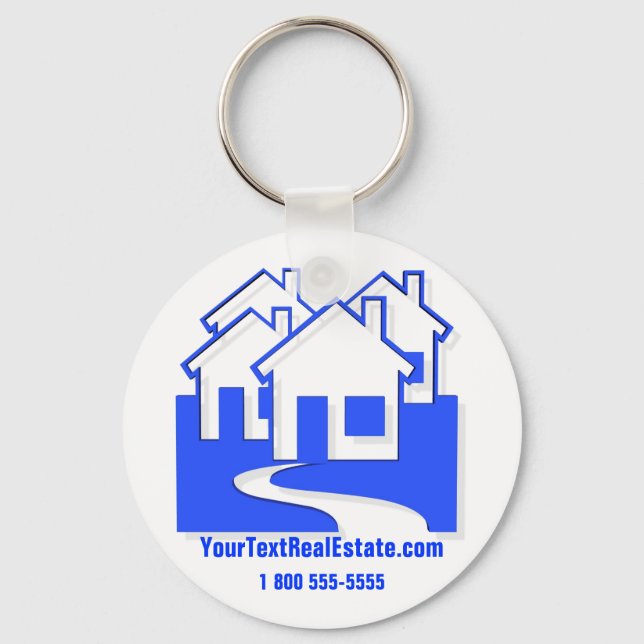 Os 10 melhores Prêmios! Chaveiro do botão de casas (Frente)