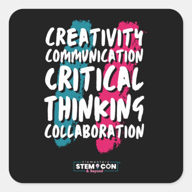Os 4 C do adesivo quadrado STEM (Frente)