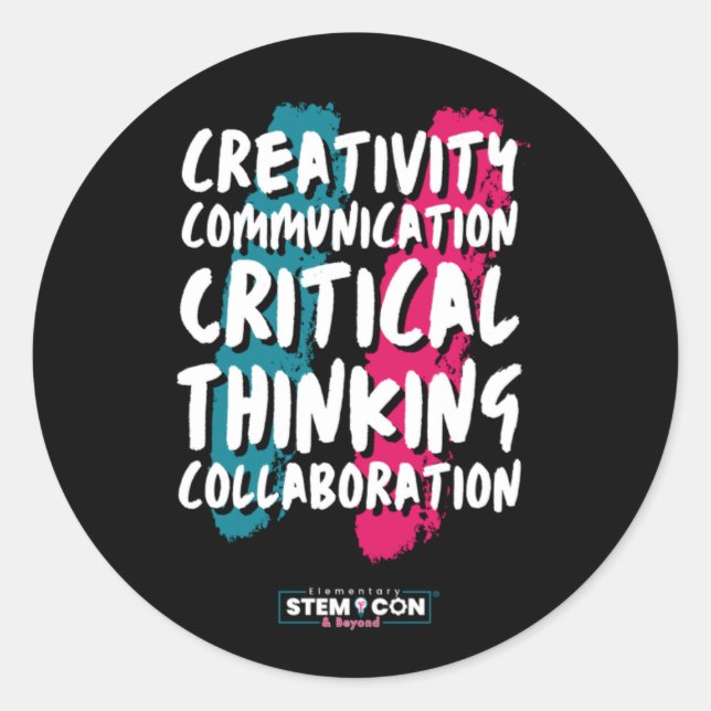 Os 4 C do adesivo redondo STEM (Frente)