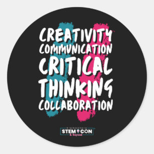 Os 4 C do adesivo redondo STEM