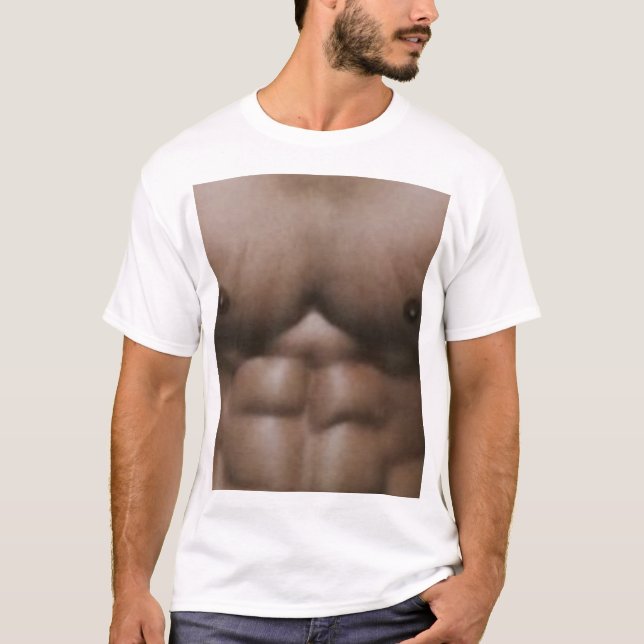 Os Abs do T do TORSO vestem-se com camisa aberta (Frente)