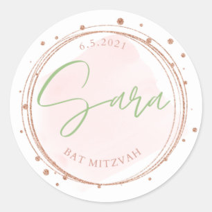 Os adesivos Bat Mitzvah da Sara