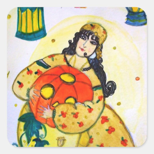 Os adesivos de Halloween de Queenie (Frente)