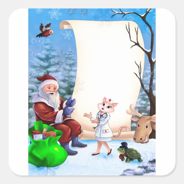 Os adesivos de Natal de Ano Novo para uma enfermei (Frente)