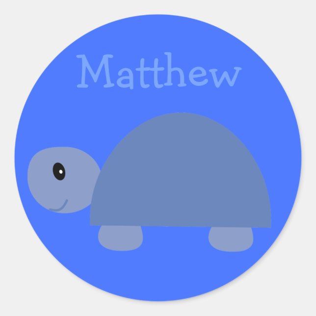 Os adesivos de tartaruga azul de Matthew (Frente)