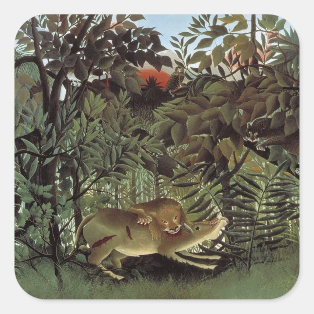 Os adesivos do Leão Fome de Rousseau (Frente)