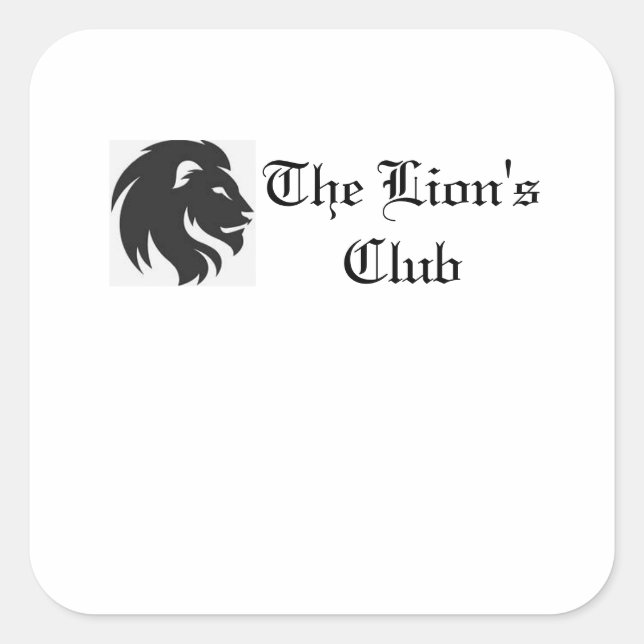 Os adesivos do Lion Club 6 de 7,5 cm (Frente)