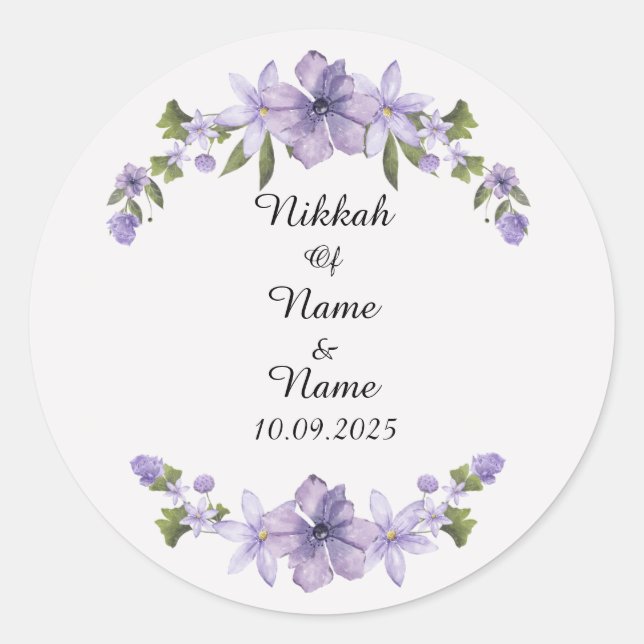 Os adesivos favoritos da Nikkah (Frente)