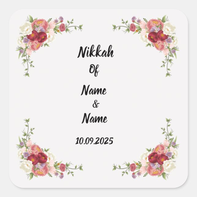 Os adesivos favoritos da Nikkah (Frente)