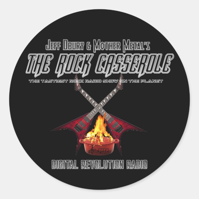 Os adesivos Glossy De 3" Rock Casserole (Frente)