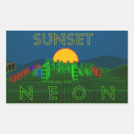 Os adesivos "SUNSET NEON" da Rad Mall (x4)