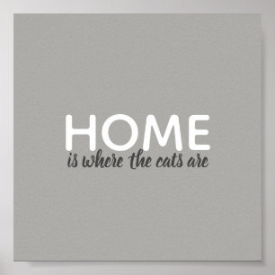 os amantes de gatos citam cinza poster e branco
