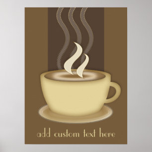 Os amantes do café personalizaram o poster