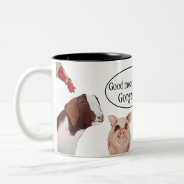 Os animais de fazenda personalizam a caneca