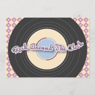 os anos 50 gravam o convite de festas