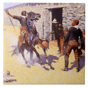 “Os Apaches - O Alarme” por Frederic Remington