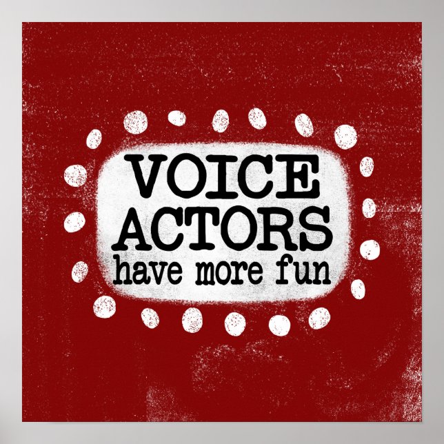Os Atores De Voz Têm Mais Arte De Poster (Frente)