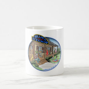 Os azuis na caneca de café w/country do Stoop