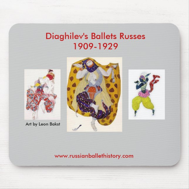 Os balés Russes Mousepad de Diaghilev (Frente)