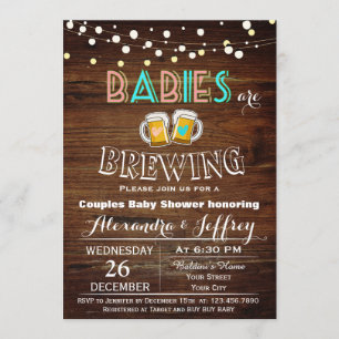 Os bebês estão fabricando cerveja o convite do c