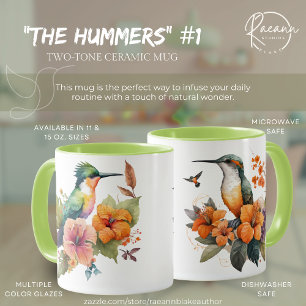 "Os Beija-flores" #1 Caneca de Cerâmica de Beija-f