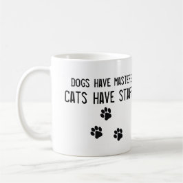 Os cães têm gatos do mestrado ter a caneca do