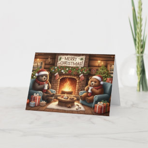 Os cartões de Natal do Urso de Natal.