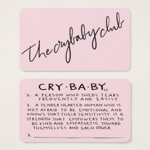 Os cartões de sócio do clube do Crybaby