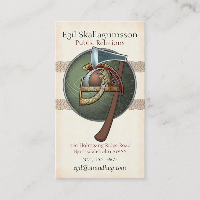 Os cartões de visitas de Viking (Frente)