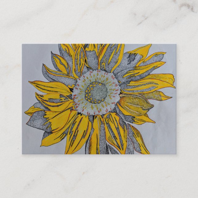 Os cartões de visitas do girassol, girassol (Frente)