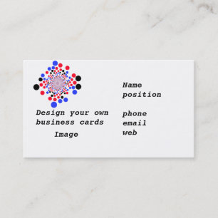 Os cartões de visitas projetam seus próprios