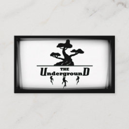 Os Cartões de visitas subterrâneos preto e branco