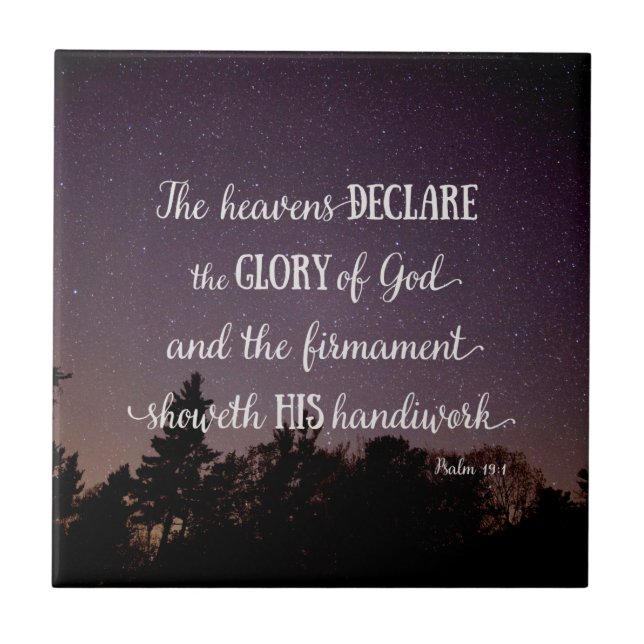 Os céus declaram a glória de Deus (Frente)