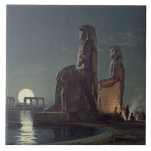 Os Colossi de Memnon, Thebes, um de 24 illustrat