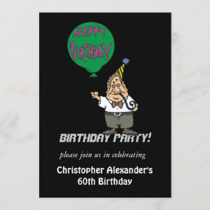 Os convites de festas de aniversários dos homens