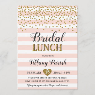 Os convites nupciais do almoço coram listras