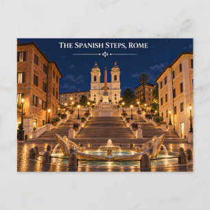 Os Degraus Espanhóis Roma Itália Cartão Postal